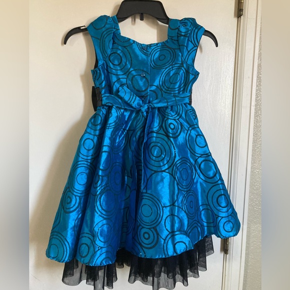 🌞Jona Michelle Turquoise&Black Circular Design Great Dress for Holidays C - Picture 10 of 10